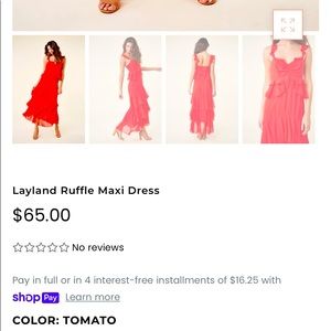 Sugar - lips RED Layland Ruffle Maxi Dress